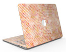 White Polka Dots over Red-Orange Watercolor V2 - MacBook Air Skin Kit