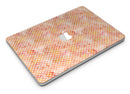 White Polka Dots over Red-Orange Watercolor V2 - MacBook Air Skin Kit