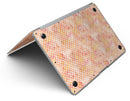 White Polka Dots over Red-Orange Watercolor V2 - MacBook Air Skin Kit