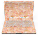 White Polka Dots over Red-Orange Watercolor V2 - MacBook Air Skin Kit