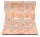 White Polka Dots over Red-Orange Watercolor V2 - MacBook Air Skin Kit