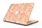 White Polka Dots over Red-Orange Watercolor V2 - MacBook Pro with Retina Display Full-Coverage Skin Kit