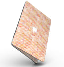 White Polka Dots over Red-Orange Watercolor V2 - MacBook Pro with Retina Display Full-Coverage Skin Kit