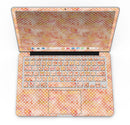 White Polka Dots over Red-Orange Watercolor V2 - MacBook Pro with Retina Display Full-Coverage Skin Kit