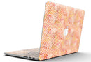 White Polka Dots over Red-Orange Watercolor V2 - MacBook Pro with Retina Display Full-Coverage Skin Kit