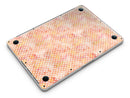 White Polka Dots over Red-Orange Watercolor V2 - MacBook Pro with Retina Display Full-Coverage Skin Kit
