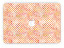 White Polka Dots over Red-Orange Watercolor V2 - MacBook Pro with Retina Display Full-Coverage Skin Kit