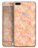 White Polka Dots over Red-Orange Watercolor V2 - Skin-kit for the iPhone 8 or 8 Plus
