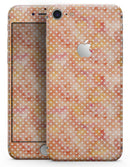 White Polka Dots over Red-Orange Watercolor V2 - Skin-kit for the iPhone 8 or 8 Plus