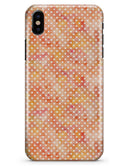 White Polka Dots over Red-Orange Watercolor V2 - iPhone X Clipit Case