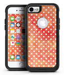 White Polka Dots over Red-Orange Watercolor - iPhone 7 or 8 OtterBox Case & Skin Kits