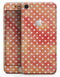 White Polka Dots over Red-Orange Watercolor - Skin-kit for the iPhone 8 or 8 Plus