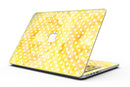 White Polka Dots over Yellow Watercolor - MacBook Pro with Retina Display Full-Coverage Skin Kit