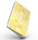 White Polka Dots over Yellow Watercolor - MacBook Pro with Retina Display Full-Coverage Skin Kit