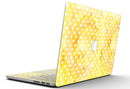 White Polka Dots over Yellow Watercolor - MacBook Pro with Retina Display Full-Coverage Skin Kit
