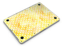 White Polka Dots over Yellow Watercolor - MacBook Pro with Retina Display Full-Coverage Skin Kit