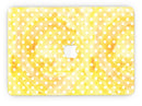 White Polka Dots over Yellow Watercolor - MacBook Pro with Retina Display Full-Coverage Skin Kit