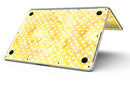White Polka Dots over Yellow Watercolor - MacBook Pro with Retina Display Full-Coverage Skin Kit