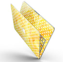 White Polka Dots over Yellow Watercolor - MacBook Pro with Retina Display Full-Coverage Skin Kit