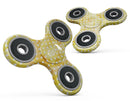 White Polka Dots over Yellow Watercolor Full-Body Fidget Spinner Skin-Kit