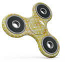 White Polka Dots over Yellow Watercolor Full-Body Fidget Spinner Skin-Kit