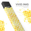 Skin Decal Kit for the Pax JUUL - White Polka Dots over Yellow Watercolor