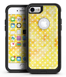 White Polka Dots over Yellow Watercolor - iPhone 7 or 8 OtterBox Case & Skin Kits