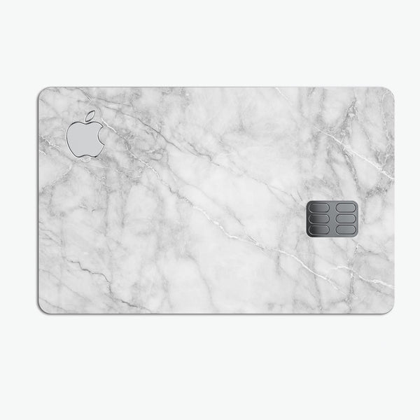 White Scratched Marble - Premium Protective Decal Skin-Kit for the Apple Credit Card