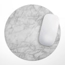 White Scratched Marble// WaterProof Rubber Foam Backed Anti-Slip Mouse Pad for Home Work Office or Gaming Computer Desk