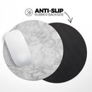 White Scratched Marble// WaterProof Rubber Foam Backed Anti-Slip Mouse Pad for Home Work Office or Gaming Computer Desk