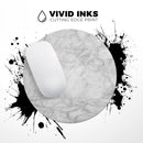 White Scratched Marble// WaterProof Rubber Foam Backed Anti-Slip Mouse Pad for Home Work Office or Gaming Computer Desk
