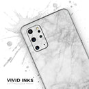 White Scratched Marble - Skin-Kit for the Samsung Galaxy S-Series S20, S20 Plus, S20 Ultra , S10 & others (All Galaxy Devices Available)
