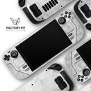 White Scratched Marble // Full Body Skin Decal Wrap Kit for the Steam Deck handheld gaming computer