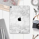 White Scratched Marble - Full Body Skin Decal for the Apple iPad Pro 12.9", 11", 10.5", 9.7", Air or Mini (All Models Available)