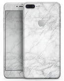 White Scratched Marble - Skin-kit for the iPhone 8 or 8 Plus