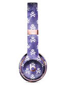White Skulls on Purple Watercolor Full-Body Skin Kit for the Beats by Dre Solo 3 Wireless Headphones
