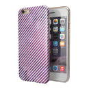 White Slanted Lines Over Pink Fumes iPhone 6/6s or 6/6s Plus 2-Piece Hybrid INK-Fuzed Case