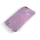 White Slanted Lines Over Pink Fumes iPhone 6/6s or 6/6s Plus 2-Piece Hybrid INK-Fuzed Case
