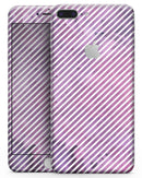 White Slanted Lines Over Pink Fumes - Skin-kit for the iPhone 8 or 8 Plus