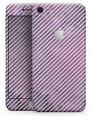 White Slanted Lines Over Pink Fumes - Skin-kit for the iPhone 8 or 8 Plus