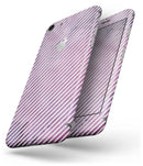White Slanted Lines Over Pink Fumes - Skin-kit for the iPhone 8 or 8 Plus