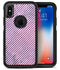 White Slanted Lines Over Pink Fumes - iPhone X OtterBox Case & Skin Kits