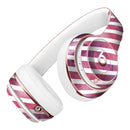White Slanted Lines Over Pink and Purple Grunge Surface Full-Body Skin Kit for the Beats by Dre Solo 3 Wireless Headphones