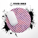 White Slanted Lines Over Pink and Purple Grunge Surface// WaterProof Rubber Foam Backed Anti-Slip Mouse Pad for Home Work Office or Gaming Computer Desk