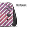 White Slanted Lines Over Pink and Purple Grunge Surface // Skin Decal Wrap Kit for Nintendo Switch Console & Dock, Joy-Cons, Pro Controller, Lite, 3DS XL, 2DS XL, DSi, or Wii