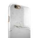 White Slight Grunge Marble Surface iPhone 6/6s or 6/6s Plus 2-Piece Hybrid INK-Fuzed Case