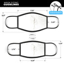 White Slight Grunge Marble Surface - Made in USA Mouth Cover Unisex Anti-Dust Cotton Blend Reusable & Washable Face Mask with Adjustable Sizing for Adult or Child