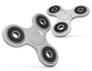 White Slight Grunge Marble Surface Full-Body Fidget Spinner Skin-Kit