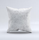 White Textured Lace Ink-Fuzed Decorative Throw Pillow