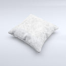 White Textured Lace Ink-Fuzed Decorative Throw Pillow